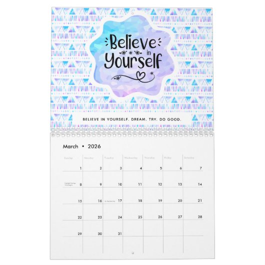 自信じ分で カレンダー (3月 2026)