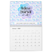 自信じ分で カレンダー (1月 2027)