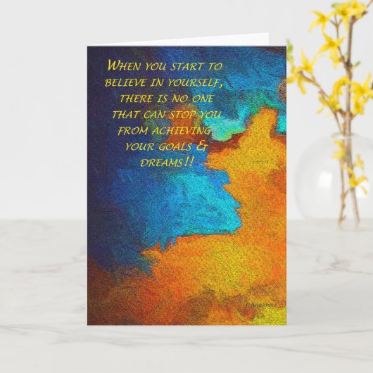 自信じ分で カード (黄色い花)