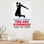 自信じ分のアートでバスケッやる気を起こさせるトル ポスター (キッチン)