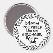 自信じ分の引用文感動的の葉 マグネット (正面/裏面)