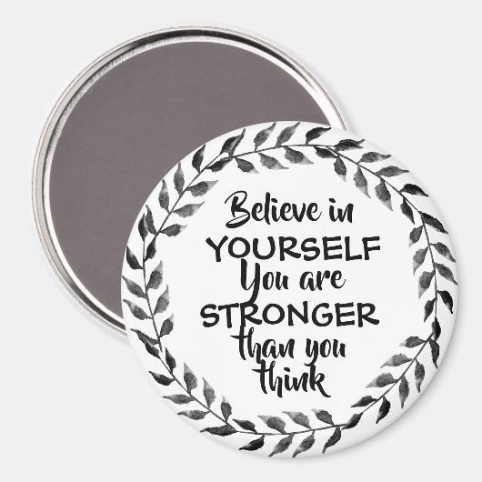 自信じ分の引用文感動的の葉 マグネット (正面/裏面)