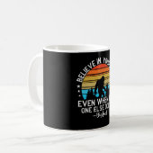 自信じ分の意欲の夕焼け コーヒーマグカップ (正面左)