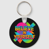 自信じ分の贈り物やる気を起こさせるで キーホルダー (正面)