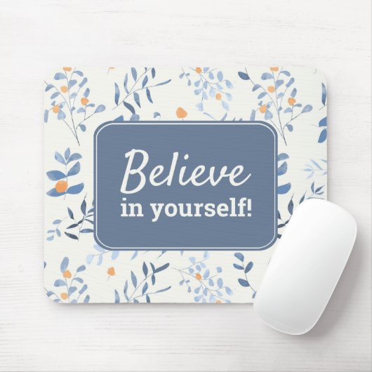 自信じ感動的分の引用文水の色 マウスパッド (マウス)