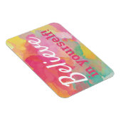 自信じ感動的分の引用文水の色 マグネット (右側)