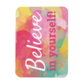 自信じ感動的分の引用文水の色 マグネット (縦)