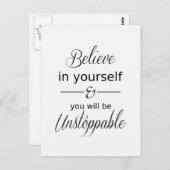 自信じ感動的身の引用文はがき ポストカード (正面/裏面)