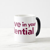 自信じ然の潜在能力 | やる気を起こさせる引用文 モーフィングマグカップ (正面右)