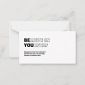 自信じ身でやる気を起こさせるは ノートカード (正面)