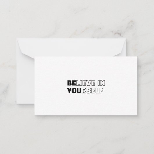 自信じ身でやる気を起こさせるは ノートカード (裏面)