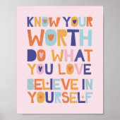 自信じ身でやる気を起こさせる ポスター (正面)