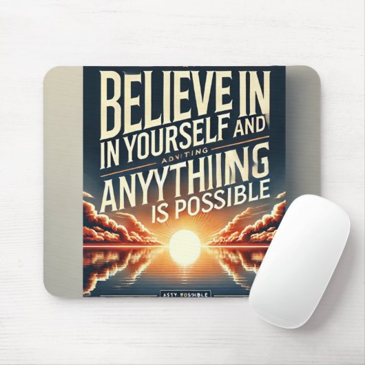 自信じ身で何でもできるモチベーション マウスパッド (マウス)