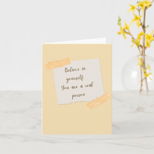 自信じ身で実在は カード (黄色い花)