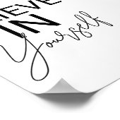 自信じ身で白黒やる気を起こさせる ポスター (角)