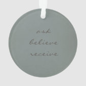 自信じ身で考えられる青いフローラ オーナメント (裏面)