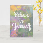 自信じ身で カード (黄色い花)