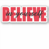 自信じ身で シール (正面)