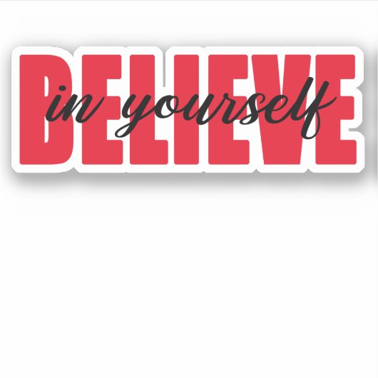 自信じ身で シール (正面)