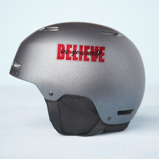 自信じ身で シール (ヘルメット側面)