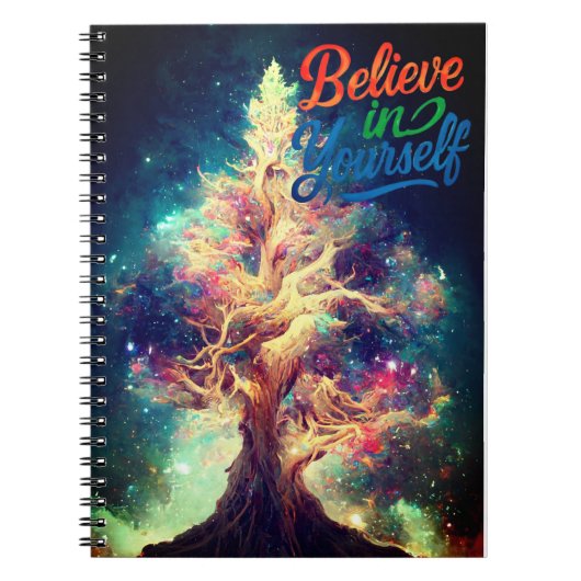 自信じ身で – ツカラフルリー感動的 ノートブック (正面)