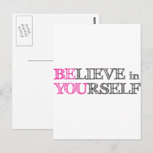 自信じ身で ポストカード (正面/裏面)