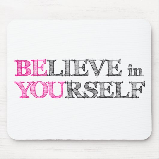 自信じ身で マウスパッド (正面)