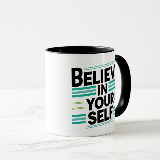 自信じ身で マグカップ (正面右)