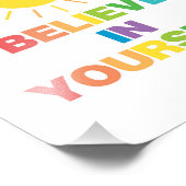 自信じ身で |前向き引用文 | Sun フォトプリント (角)