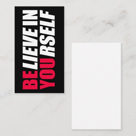 自信じ身で 名刺 (正面/裏面)