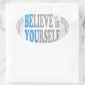 自信じ身で 楕円形シール (バッグ)