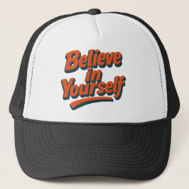 自信じ身で – 3Dはっきりしたタイポグラフィ キャップ