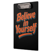 自信じ身で – 3Dはっきりしたタイポグラフィ クリップボード (左)