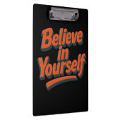 自信じ身で – 3Dはっきりしたタイポグラフィ クリップボード (右)