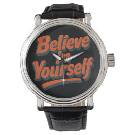 自信じ身で – 3Dはっきりしたタイポグラフィ 腕時計