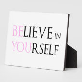 自信じ身で – Be Youモチベーション引用文ミーム フォトプラーク (側面)