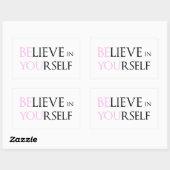 自信じ身で – Be Youモチベーション引用文ミーム 長方形シール (シート)