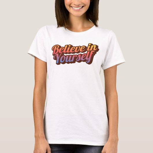 自信じ身で Tシャツ (正面)
