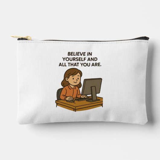 自信じ身に属し全て アクセサリーポーチ (正面)