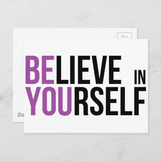 自信じ身に生きるやる気を起こさせる知恵 ポストカード (正面/裏面)