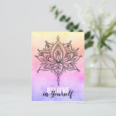 自信じ身に蓮の曼荼羅 ポストカード (スタンド正面)