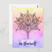 自信じ身に蓮の曼荼羅 ポストカード (正面/裏面)