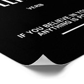 自信じ身のやる気を起こさせる引用文 ポスター (角)