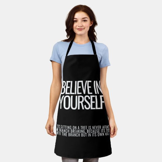 自信じ身のエプロンやる気を起こさせるで エプロン (着用した状態)
