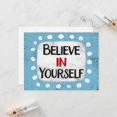 自信じ身のグリーティングカード カード (正面/裏面インサイチュ)