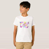 自信じ身のシャツ子供へ Tシャツ (正面フル)