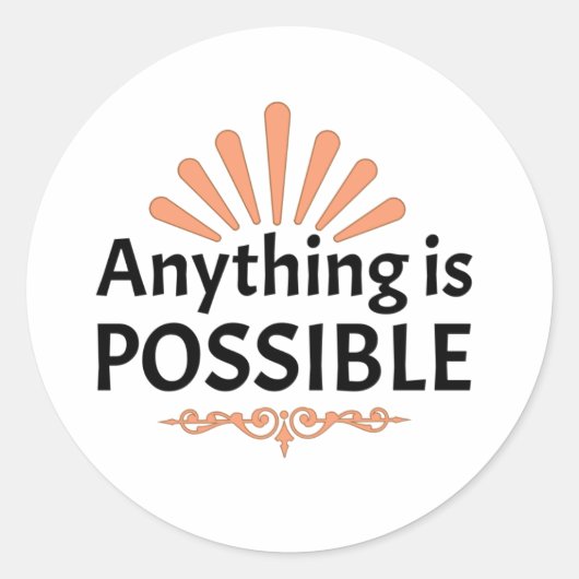 自信じ身のステッカーのラベル ラウンドシール (正面)