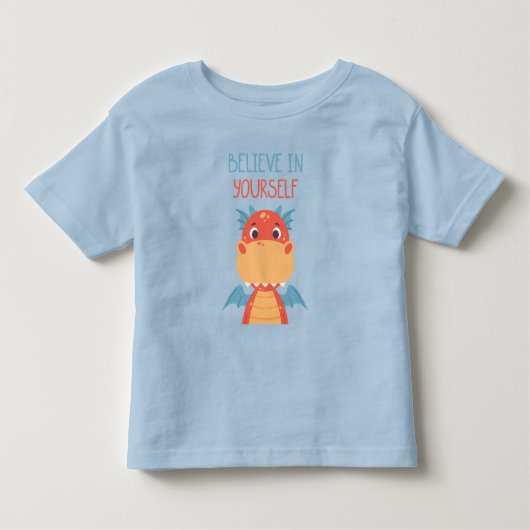 自信じ身のドラゴン トドラーTシャツ (正面)