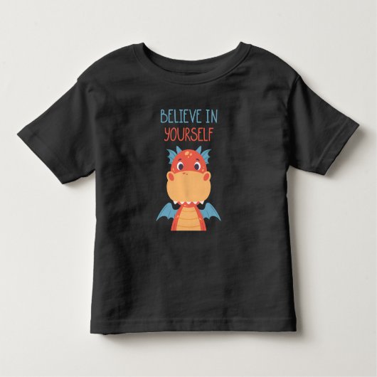 自信じ身のドラゴン トドラーTシャツ (正面)