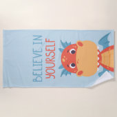 自信じ身のドラゴン ビーチタオル (正面)